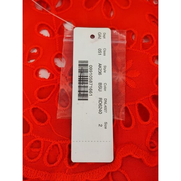 J.Crew Bell-sleeve Shift in Brilliant Sunset Embroidered Eyelet Dress 2 - Picture 8 of 15